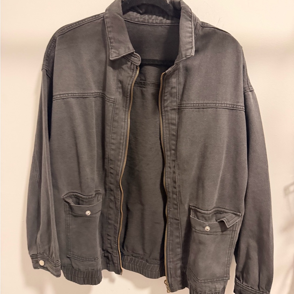 Black denim jacket